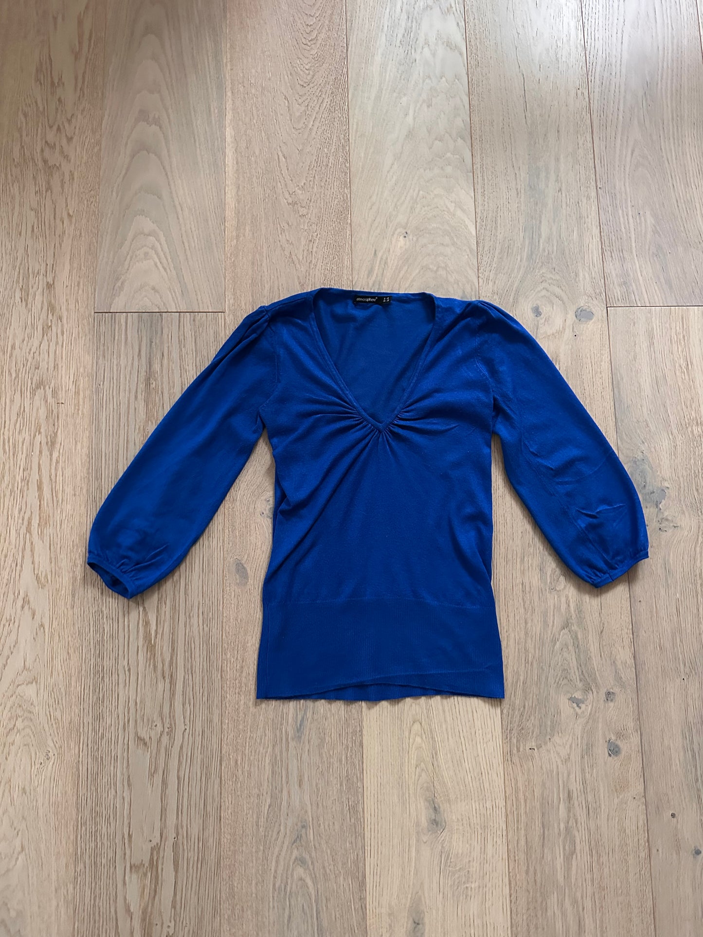 SALE vintage blue puff sleeve jumper