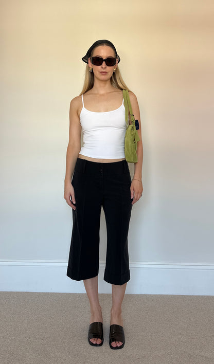 Vintage black suit capris