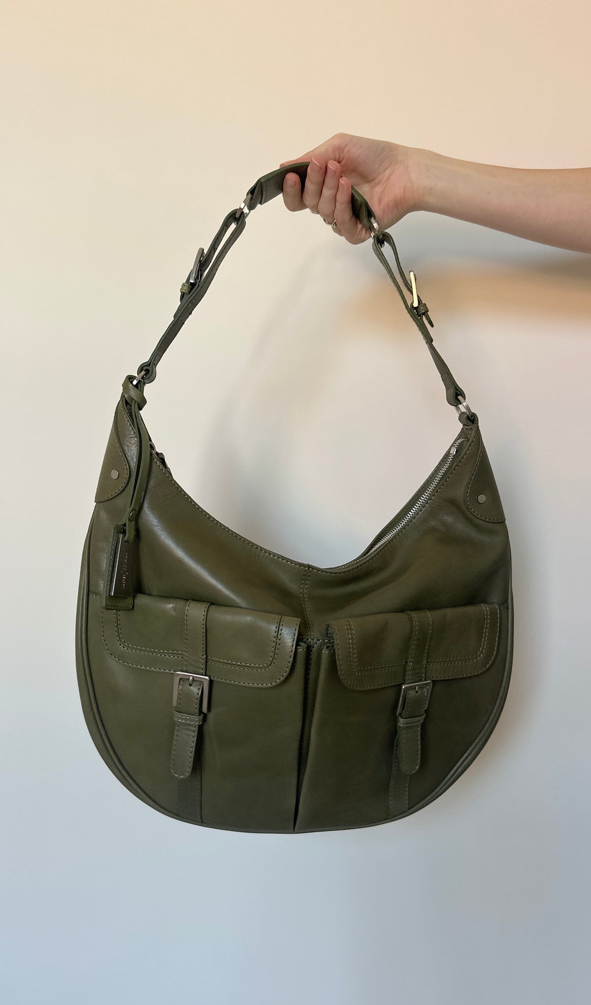 Vintage Olive Leather Bag