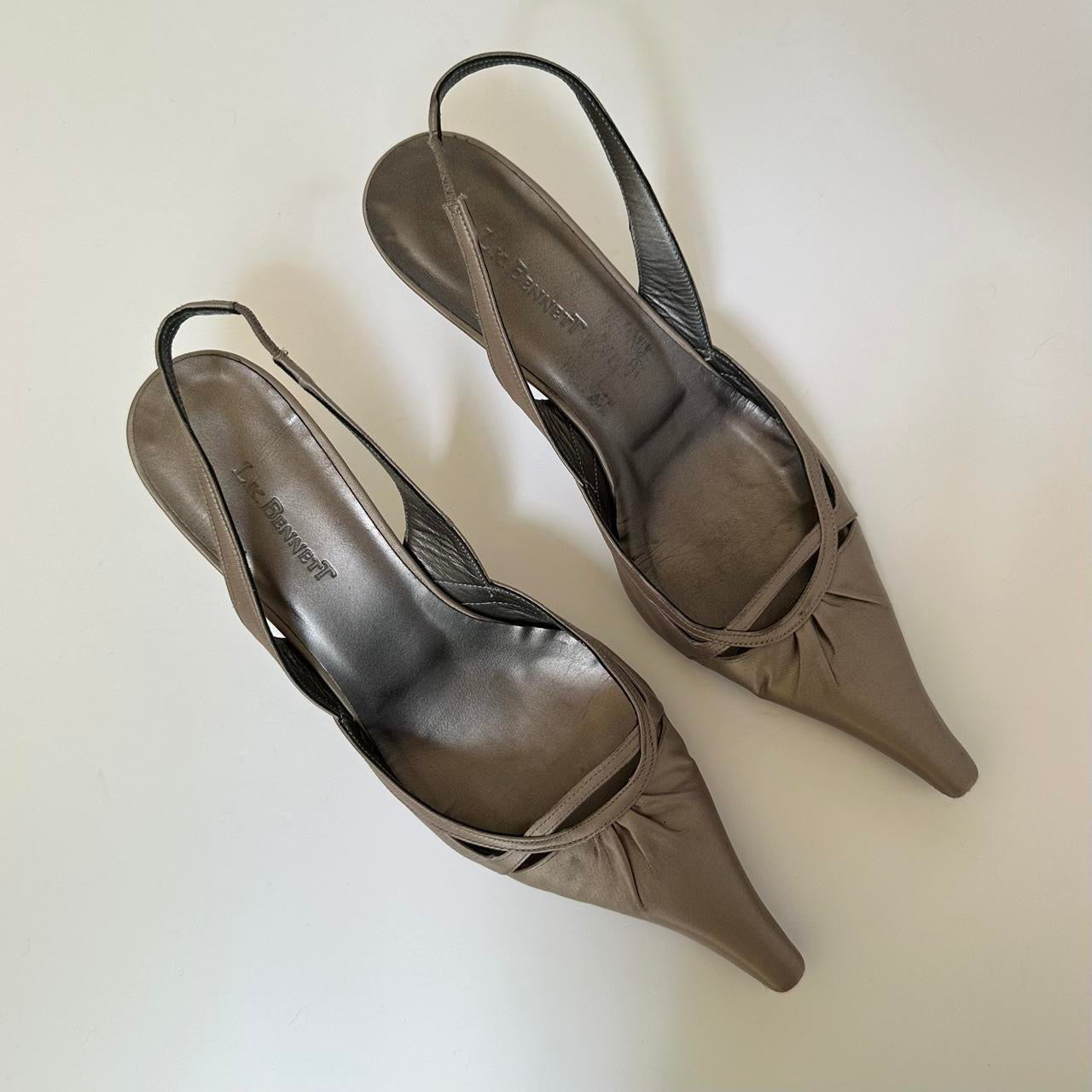 L.K Bennet sling back kitten heels