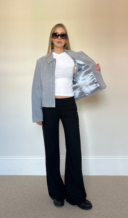 Vintage Powder Blue Suede Jacket