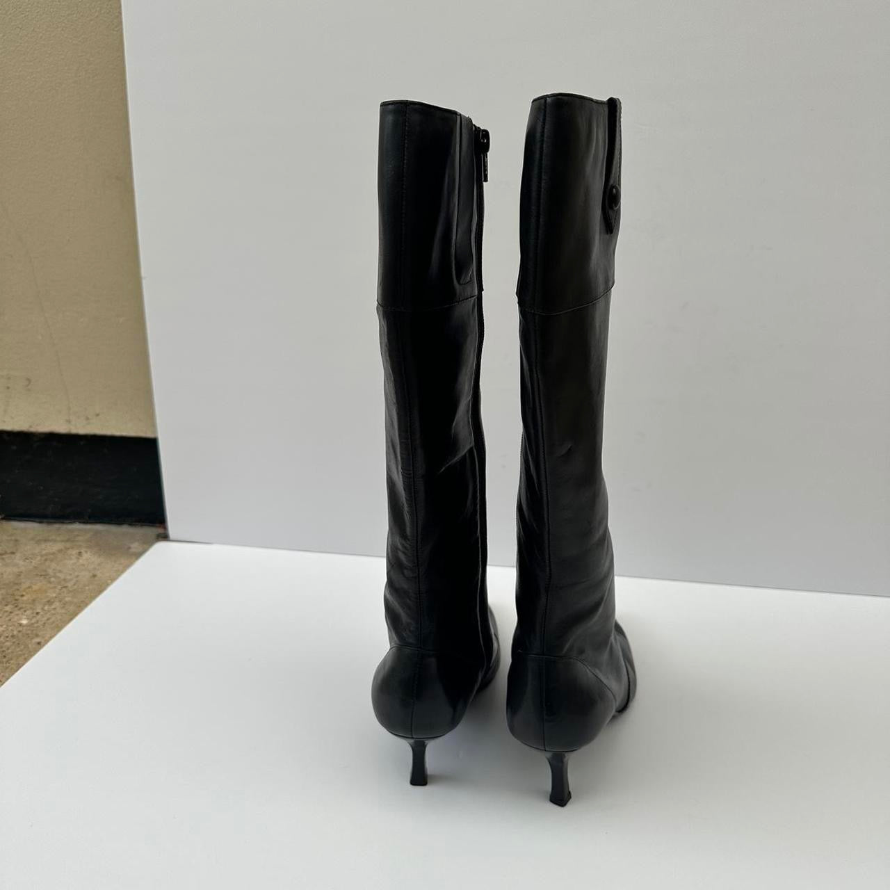 Vintage 00s black leather boots