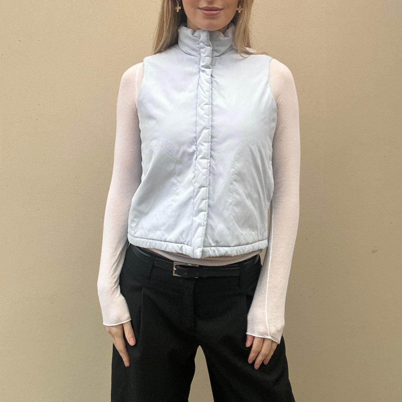 Vintage baby blue gilet