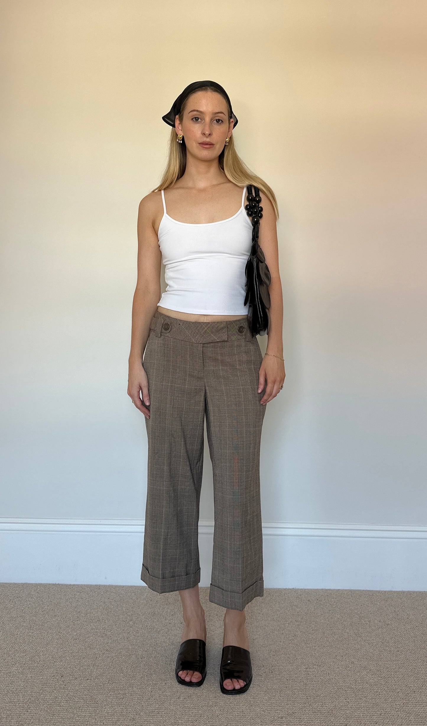 Vintage tartan suit capris