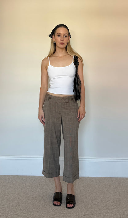 Vintage tartan suit capris
