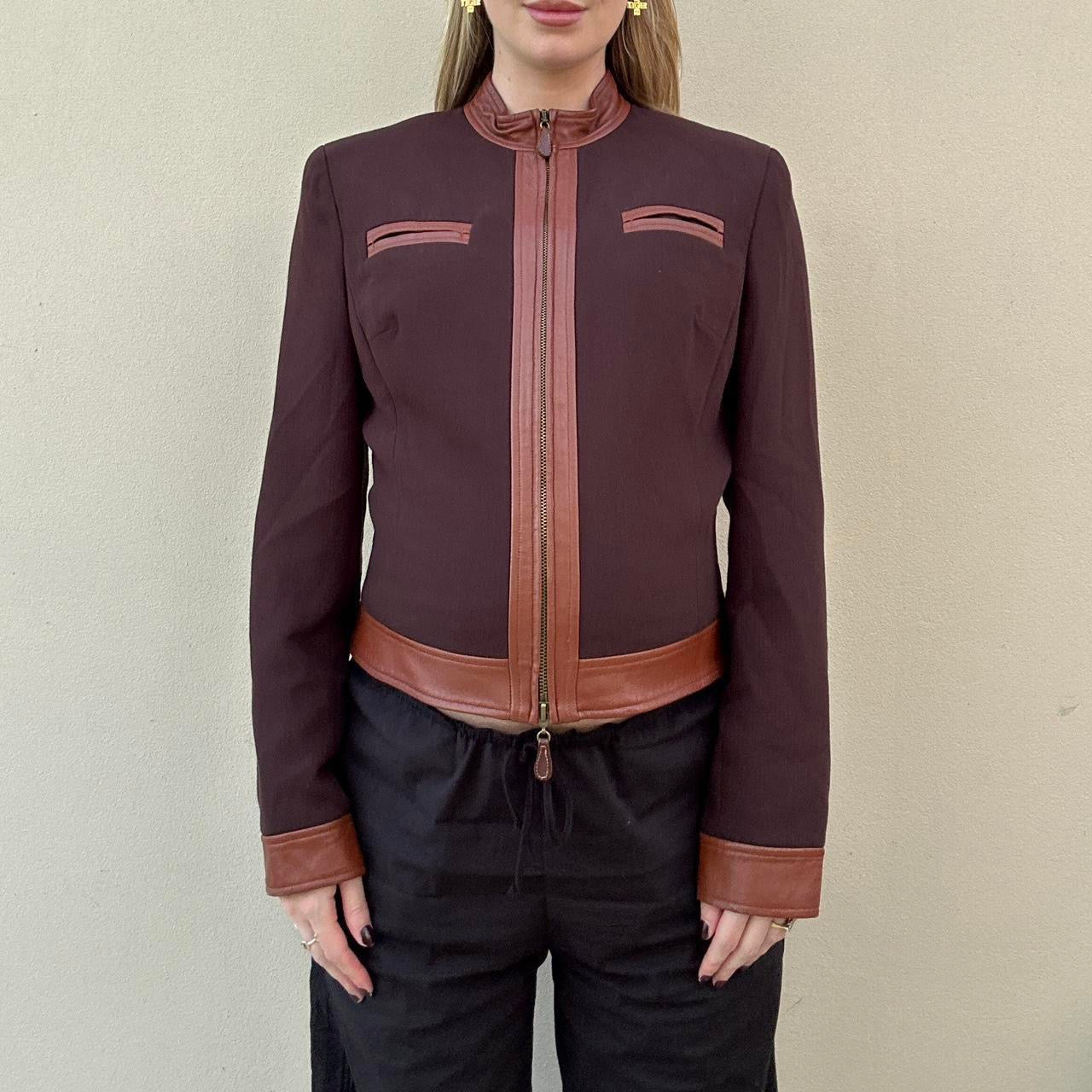 Vintage brown biker jacket