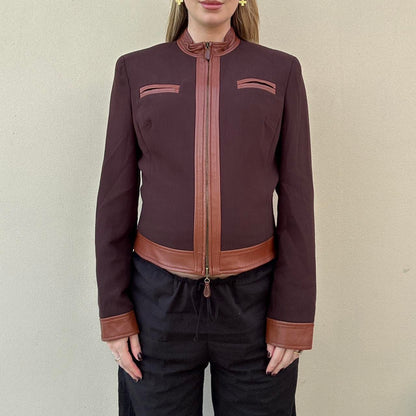 Vintage brown biker jacket