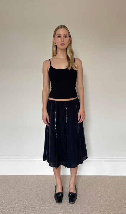 100% Silk Sequin Skirt