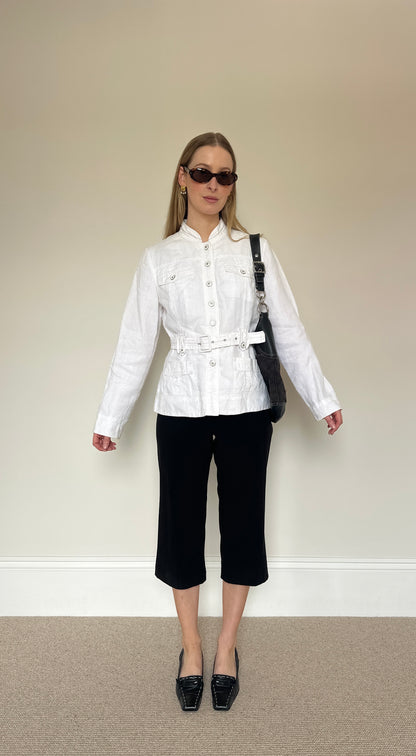 Vintage white linen jacket