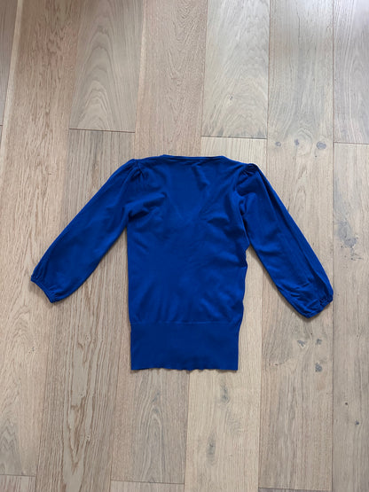 SALE vintage blue puff sleeve jumper