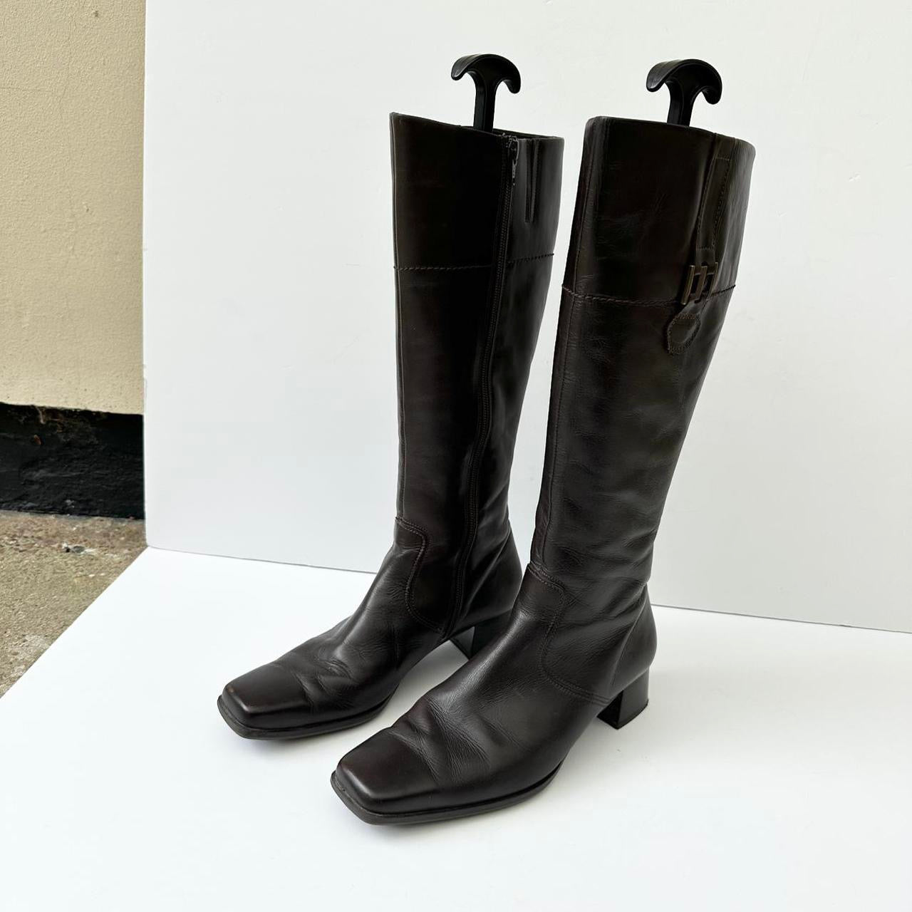 Vintage 90s brown leather boots
