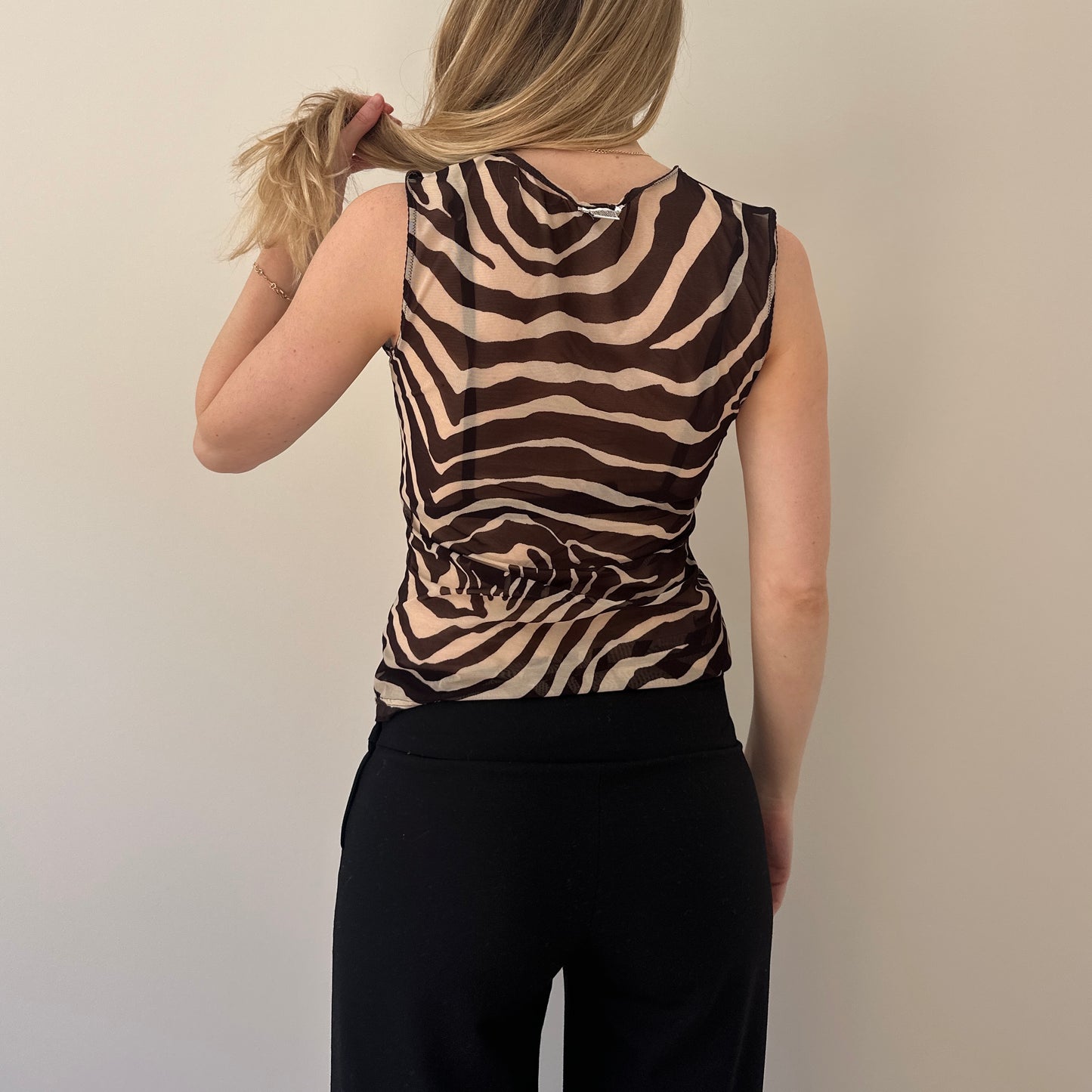 Dolce & Gabbana zebra mesh top