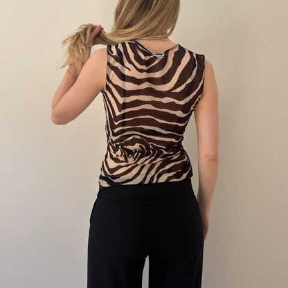 Dolce & Gabbana zebra mesh top