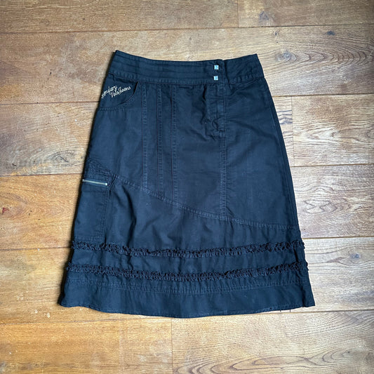 Vintage Y2k black midi skirt