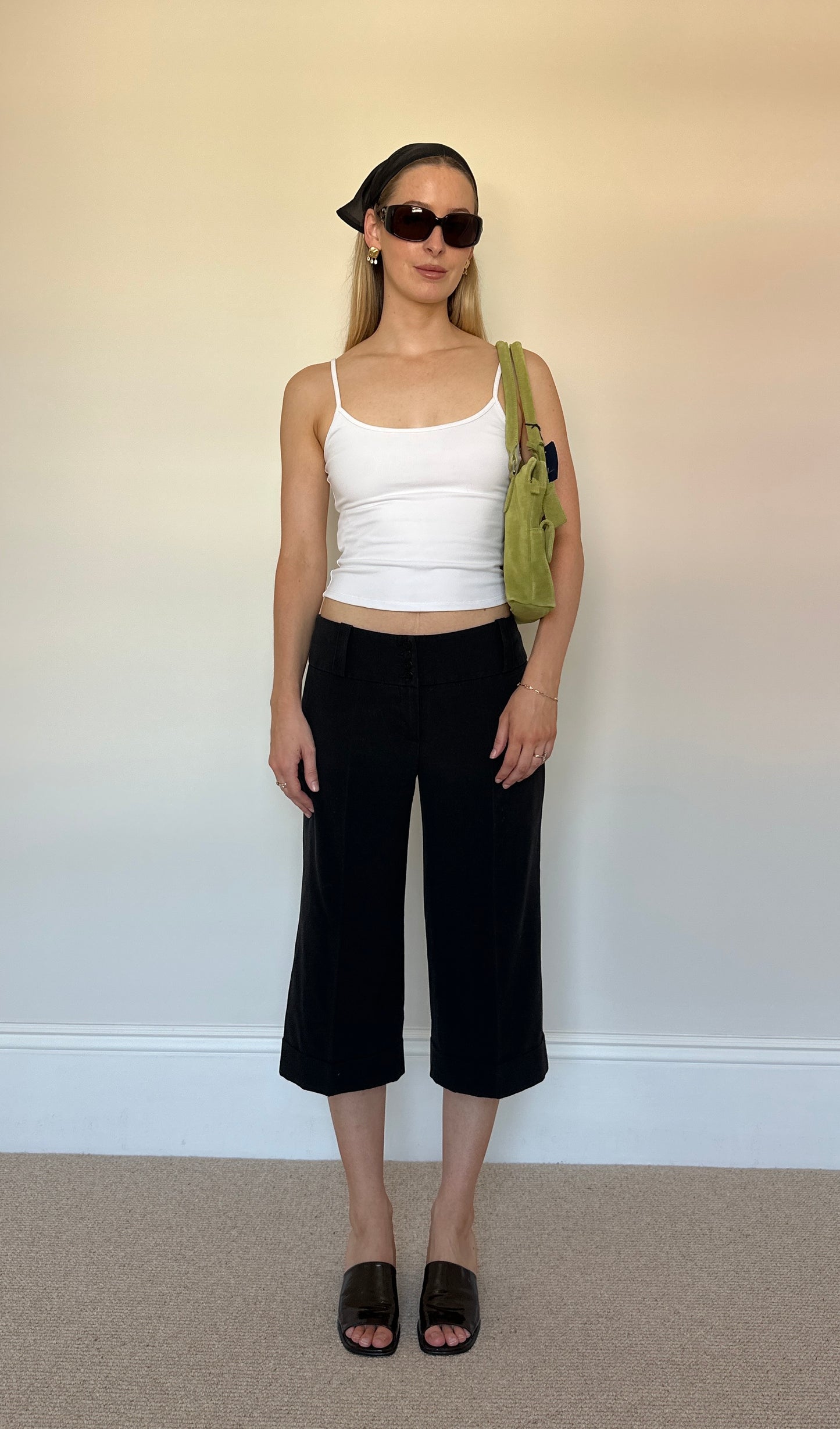 Vintage Suede Lime Green Bag