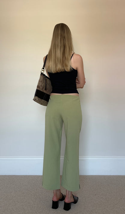 Sage green capri trousers