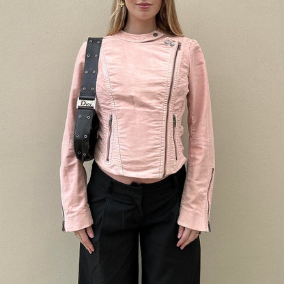 Vintage FCUK pink asymmetrical jacket