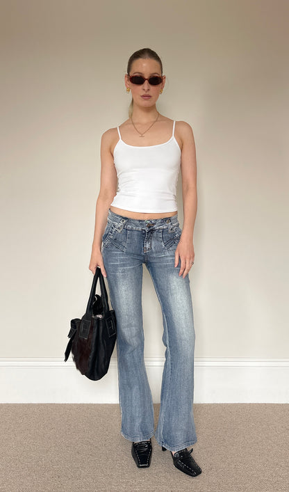 Vintage low waist flare jeans