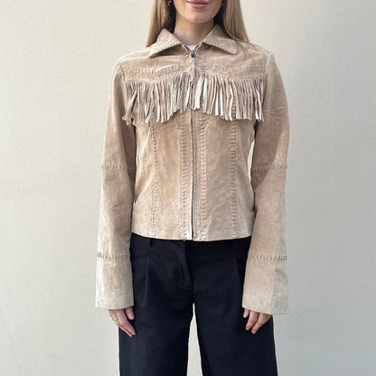 Vintage 00s suede tassel jacket