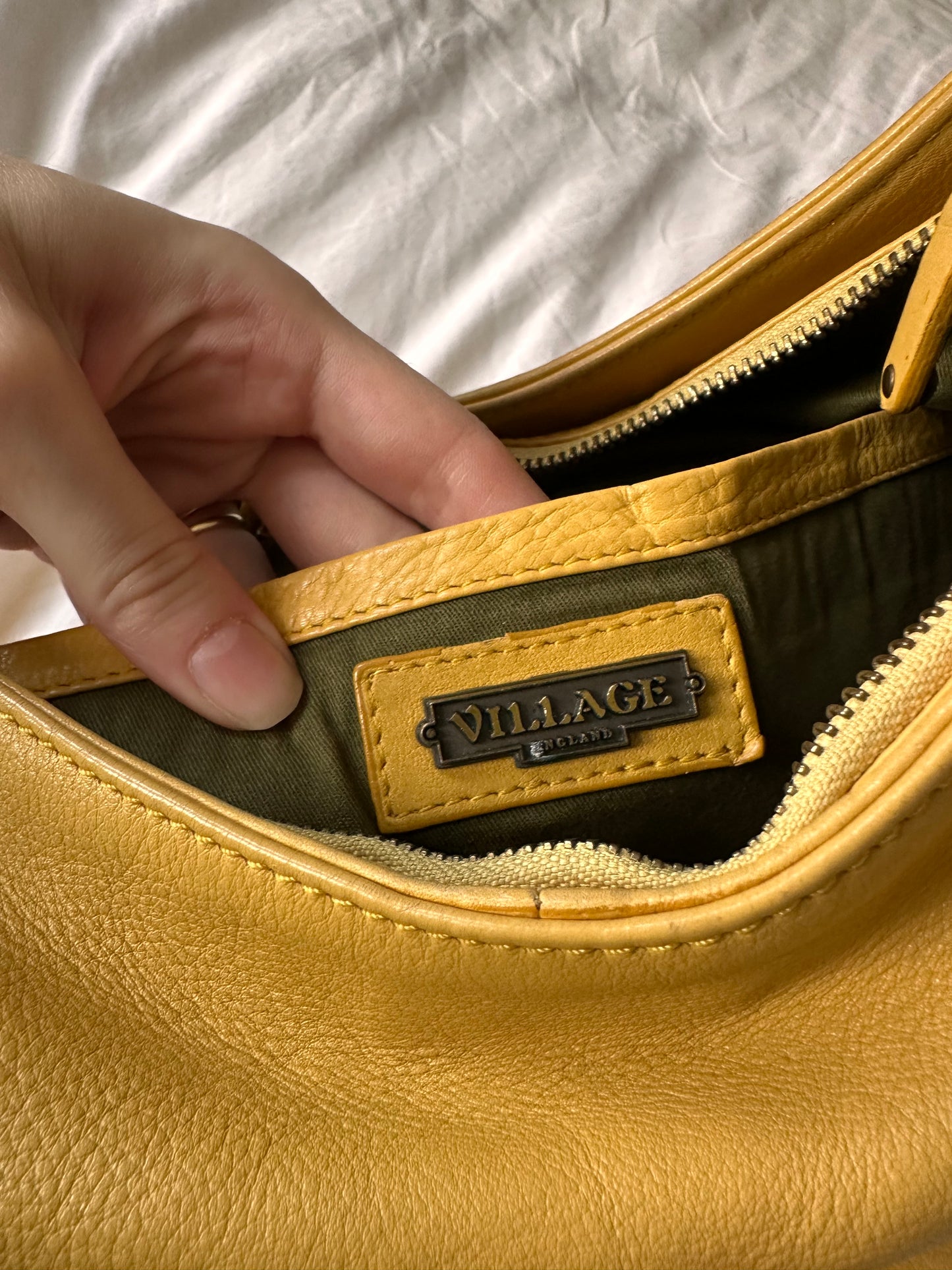 Vintage Mustard Leather Horse-bit bag