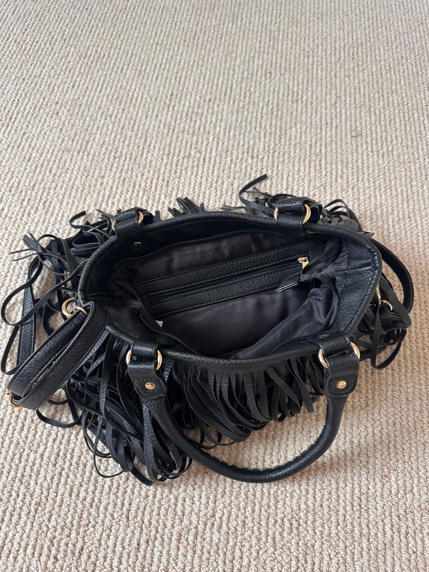Vintage leather Tassle bag
