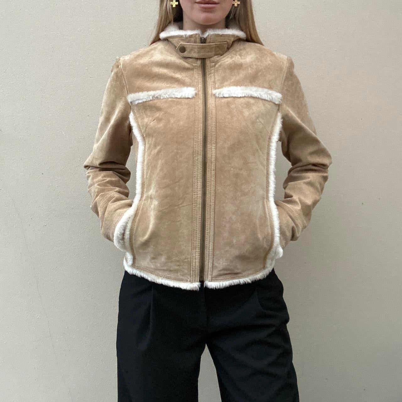Vintage suede biker jacket
