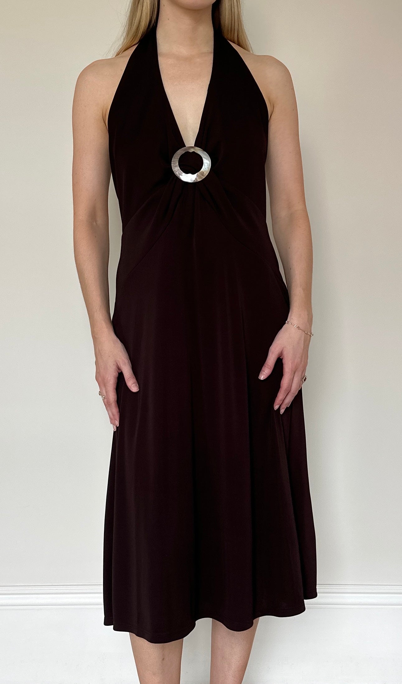 Vintage brown o-ring dress