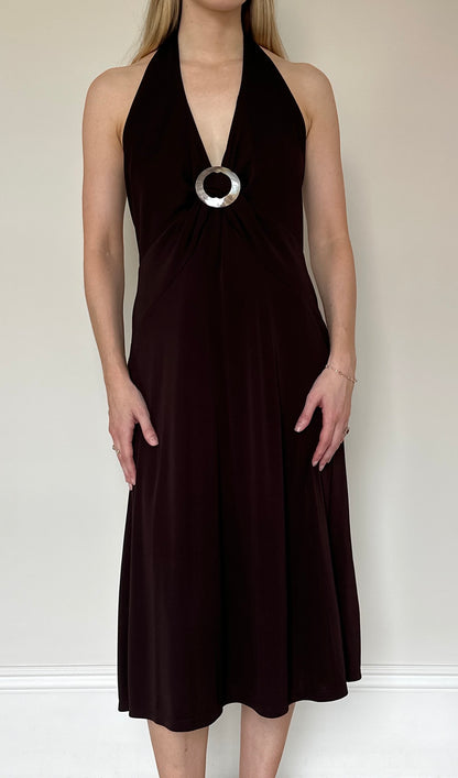 Vintage brown o-ring dress