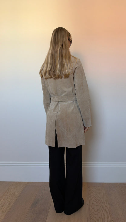 Vintage suede double breasted jacket