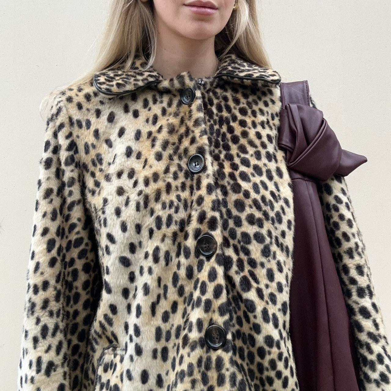 Faux leopard jacket