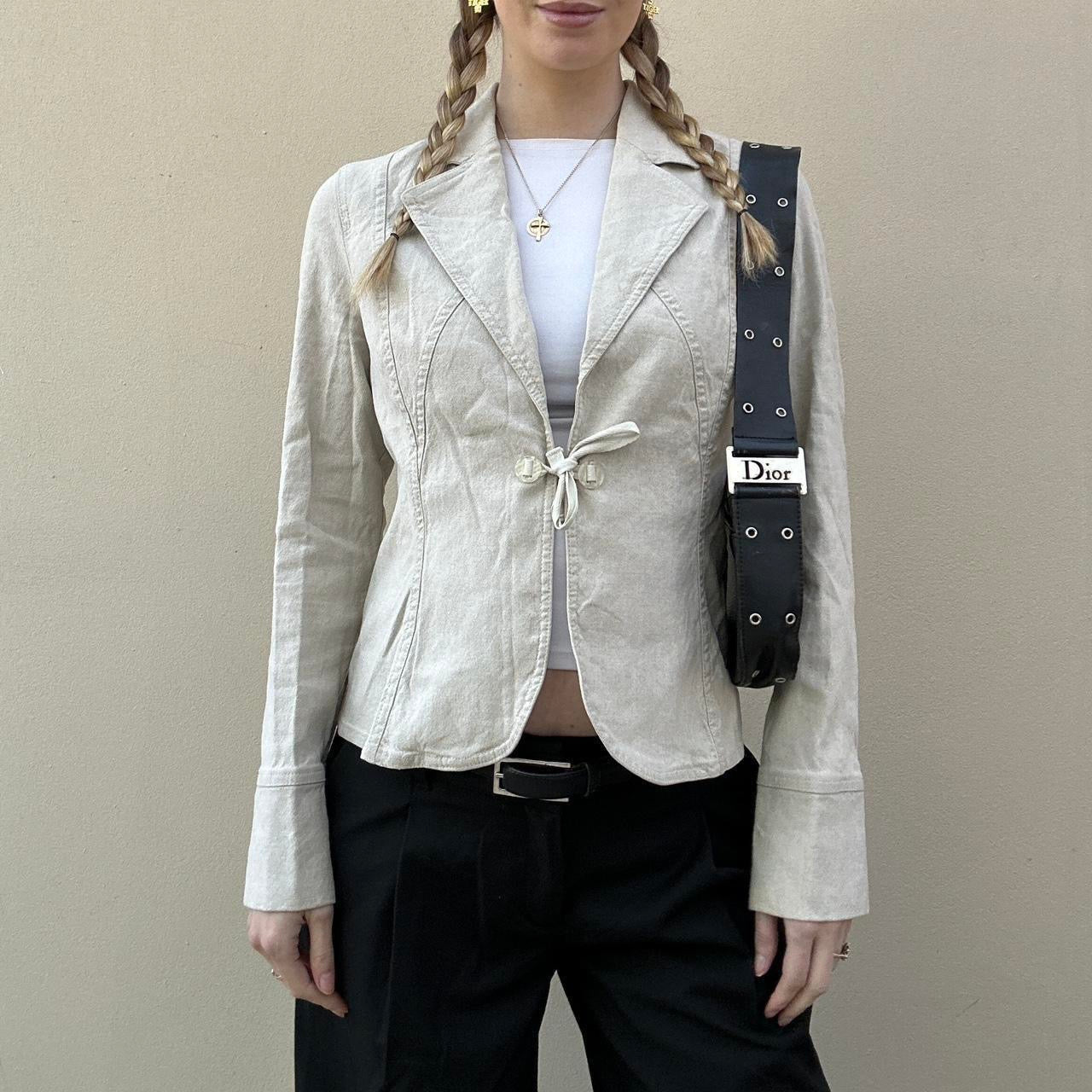 Vintage 00s linen blazer