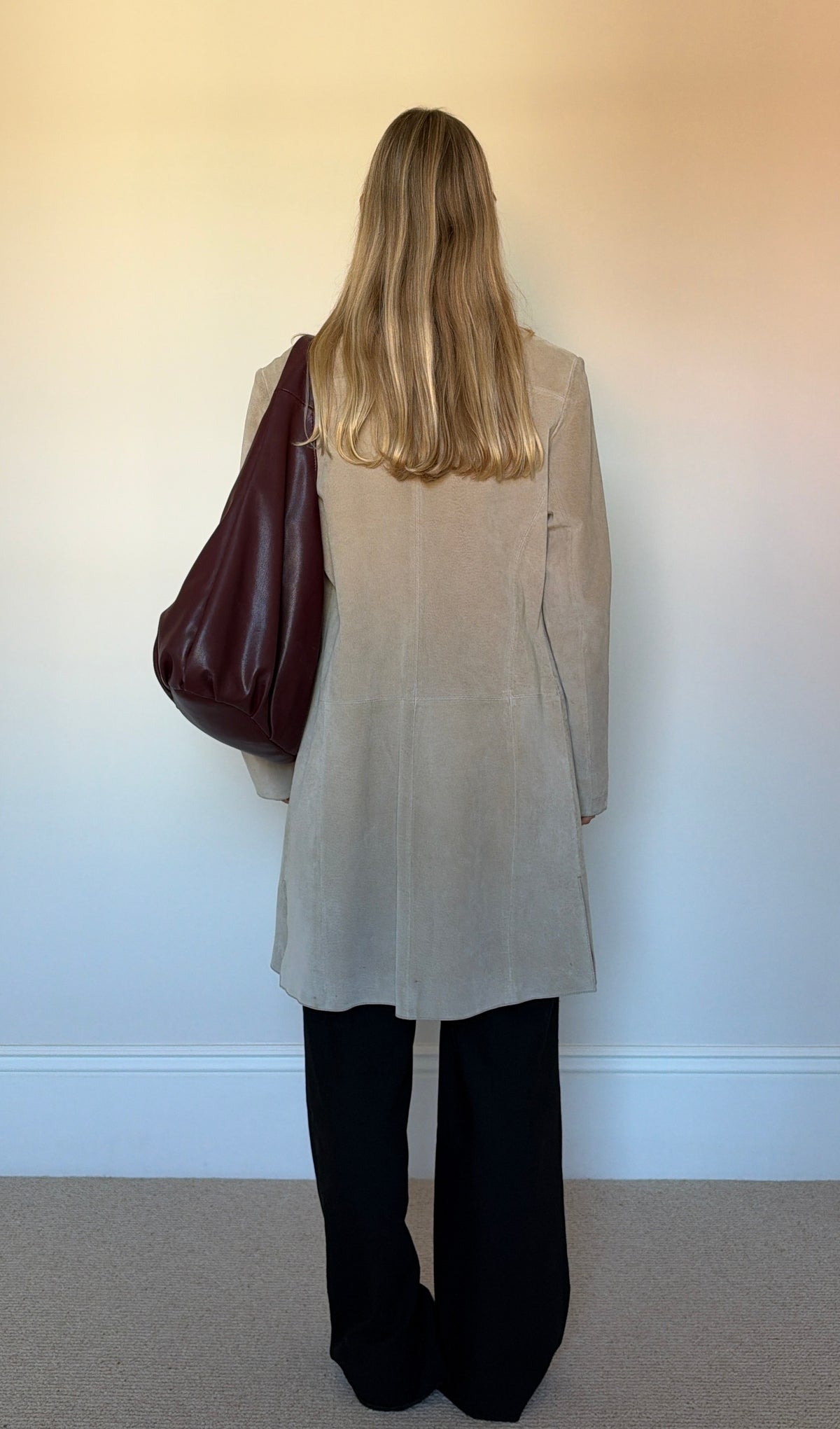 Vintage beige suede jacket