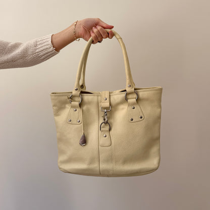 Vintage butter yellow leather bag
