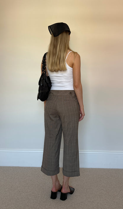 Vintage tartan suit capris