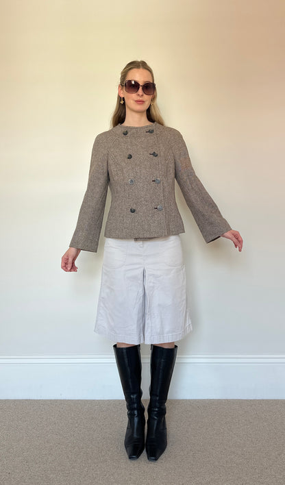 Vintage tweed pea coat