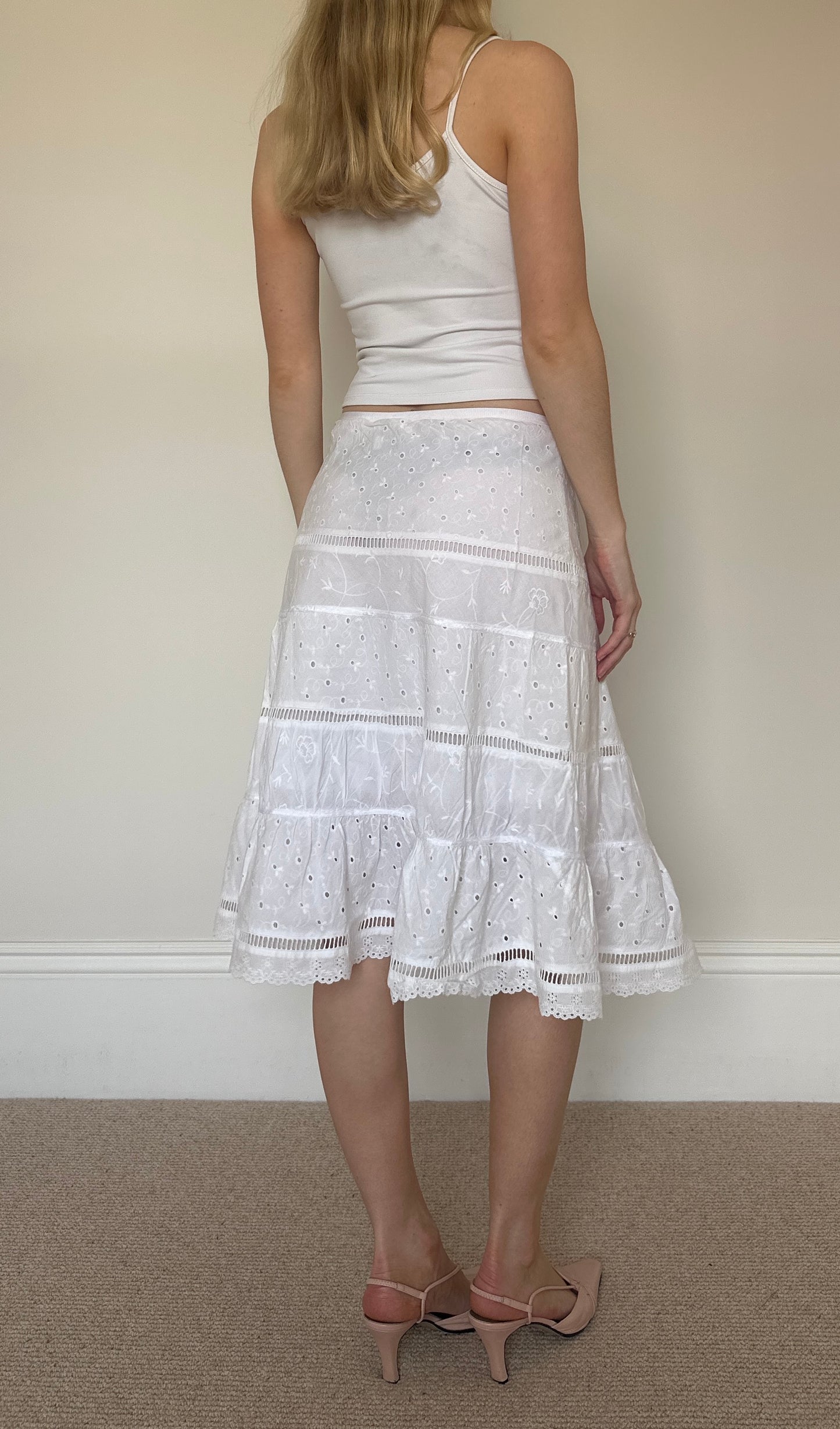 Vintage broidery anglaise skirt