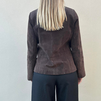 Vintage 90s brown suede jacket