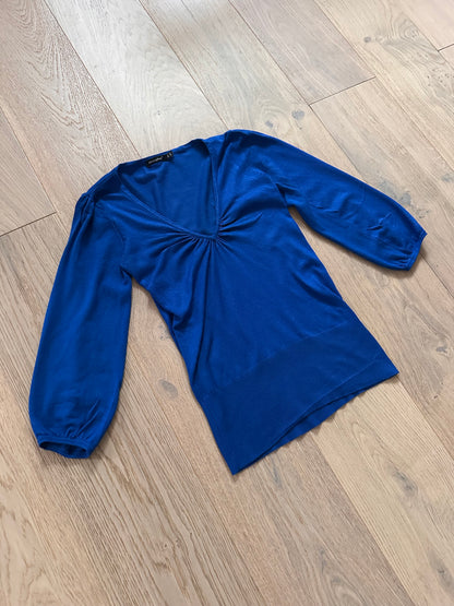 SALE vintage blue puff sleeve jumper