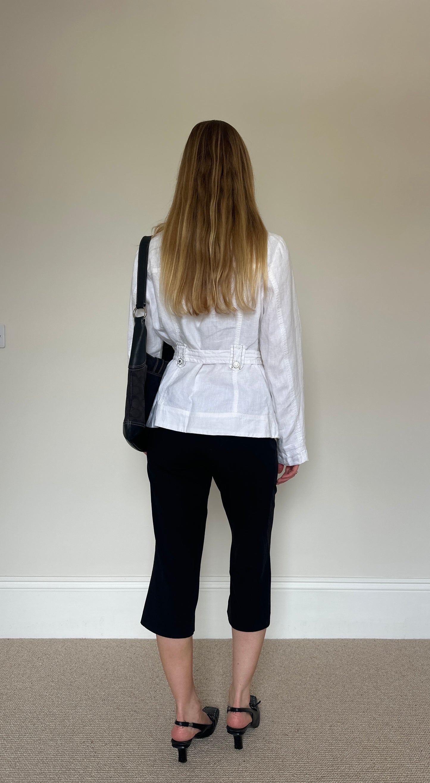 Vintage white linen jacket