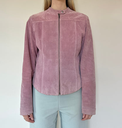 Vintage pink suede jacket