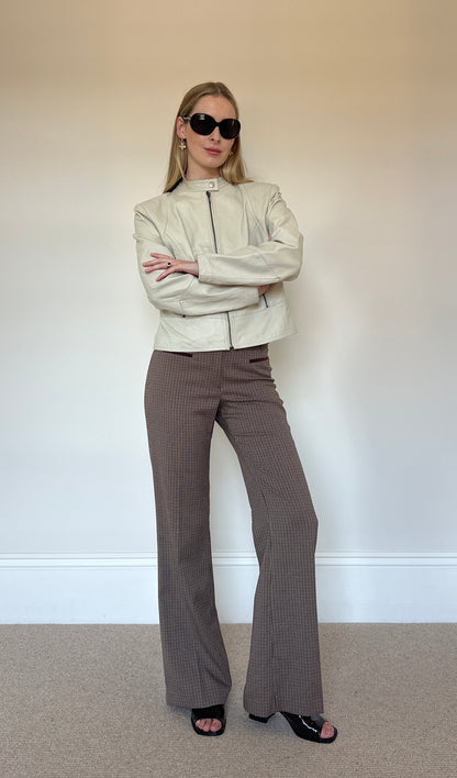 Vintage cream biker jacket