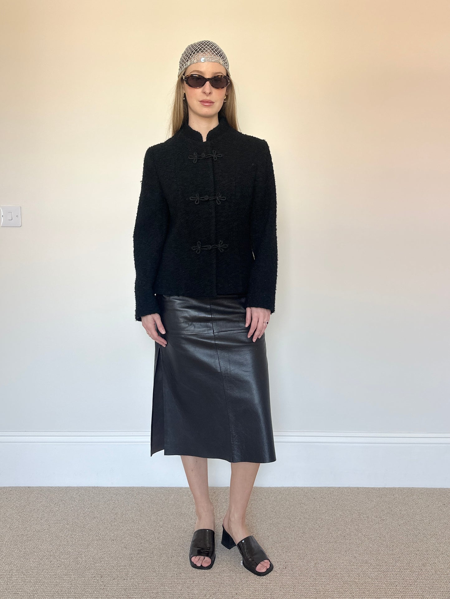 Black Frog Clasp Jacket