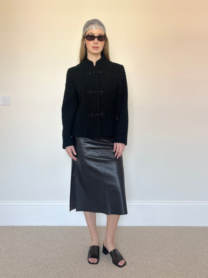 Black Frog Clasp Jacket