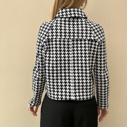 Vintage houndstooth double breasted jacket