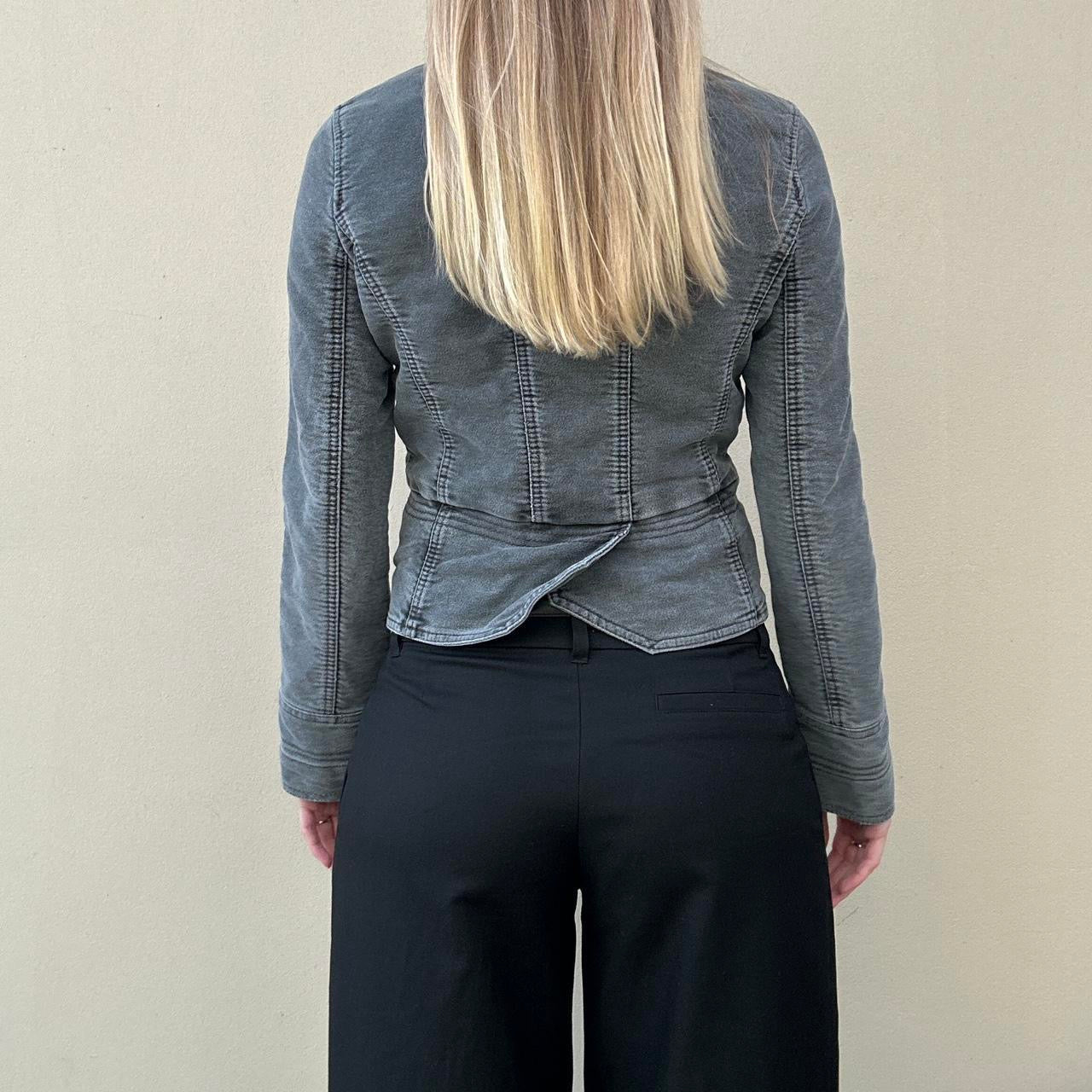 Vintage 00s asymmetric denim jacket