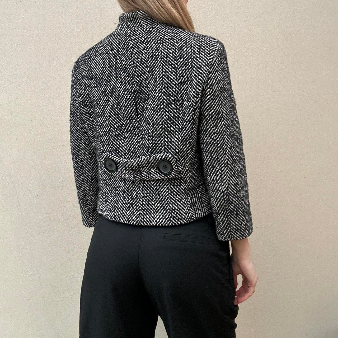 Vintage herringbone pea coat