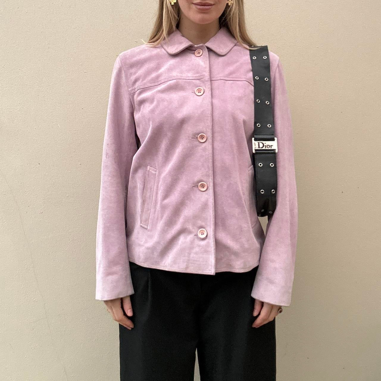 Vintage pink suede jacket