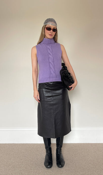 Vintage purple roll neck jumper