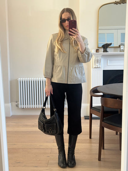 Vintage mushroom leather jacket