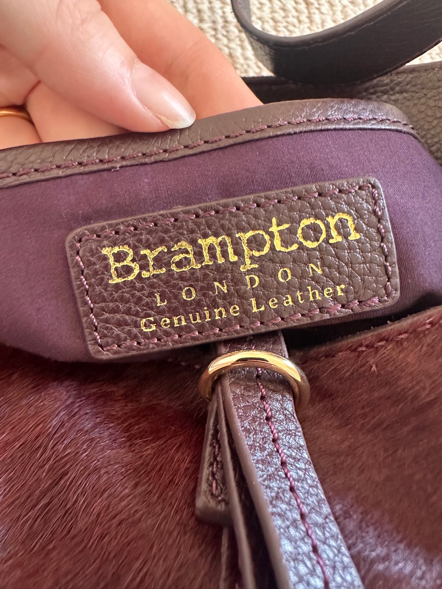 Burgundy Pony Skin Bag